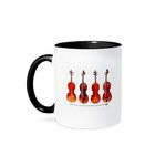 3dRose The Stradivarius Violins-Two Tone Black Mug, Ceramic, Multi-Colour, 10.16 x 7.62 x 9.52 cm