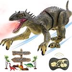 Remote Control Dinosaur T Rex Toys for Boys Electronic RC Spray Raptor Toy 2.4Ghz LED Lightup Walking Roaring Tyrannosaurus Rex Jurassic Dino Rechargeable Birthday Gift for Kids Girls 3 5 Years Old+