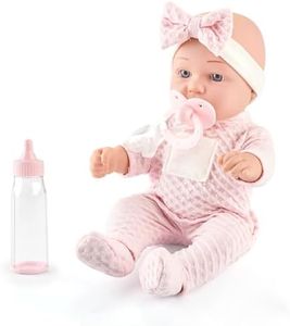 eDollable Set di Bambole Neonato Realistico da 30 cm in Scatola Regalo Include Ciuccio, Biberon e Copertina Morbida, Giocattolo Bambola Neonato per Bambine Piccole