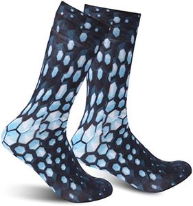 RANDY SUN Ultra Thin Waterproof Socks Women, Youth Lightweight Breathable Wading Kayaking Running Fishing Socks Outdoor Sports Crew Socks 1 Pair Blue
