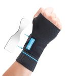 INDEEMAX Wrist Support with Removable Metal Splint and Compression Stap, Carpal Tunnel Wrist Splint for Pain Relief, Arthritis, Tendonitis, Breathable Wrist Brace Fits Man and Woman,Right Hand,M
