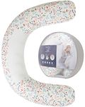 PurFlo Breathe Pregnancy Pillow | Revolutionary Fully Breathable Maternity Pillow With Luxurious Soft Jersey Cover | Use as Body Pillow, Leg Pillow, Nursing Pillow & Tummy Time Pillow | Botanical