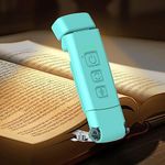 Eslas Book Reading Light at Night,3 Eye-Protecting Colours & 5 Brightness Levels Dimmable,USB Rechargeable Book Light in Bed,Long Lasting 80+ Hrs,Portable LED Clip on Bookmark Lamp for Kids&Booklover