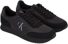 Calvin Klein Jeans Men's Retro Runner Low Laceup SU-NY ML YM0YM00746 Sneaker, Black (Triple Black Other Version), 8 UK