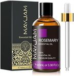 Rosemary Essential Oil with Glass Dropper, MAYJAM Pure Rosemary Oil for Hair Skin Care, 100ml/3.38FL.OZ Rosemary Essential Oils for Diffusers Aromatherapy