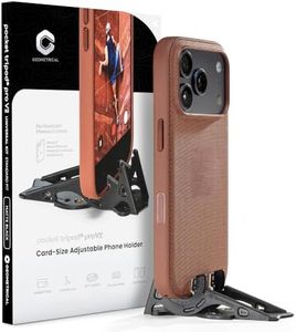 GEOMETRICAL Pocket Tripod PROv2 Universal Kit – Standard Fit Tripod for iPhone & Android, Adjustable Angles – Card-Size, Ultra-Compact Phone Tripod Stand for Photo & Video Creation – Matte Black
