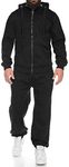 COOFANDY Mens Black Sweatsuit Jogging Outfits Running Sweatisuit Joggers Workout Sweatpants 2 Piece Tracksuit for Men