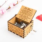 Nostalgish from Dad to Son Music Box Hand Crank Wooden Musical Boxes Music Box - Unique Gift (Wood, to Son from Dad)