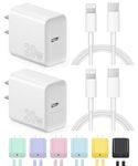 iPhone Charger Fast Charging [MFi Certified] 20W USB C Wall Charger with 6FT Super Fast Charger Cable Compatible with iPhone14/14 Pro Max/13/13Pro/12/12 Pro/11,iPad