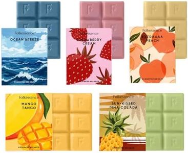 Folkulture Wax Melts or Wax Cubes | Set of 5, 30 pc Long Lasting with 5 Fragrances | Candle Warmer Wax Melts | 100% Natural Soy and Palm Scented Wax Cubes for Gifts for Her