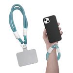 GadgetBite Universal Anti-lost Phone Lanyard Wrist Rope - Secure and Stylish Phone Wrist Strap Cord (Sky-Blue and White)