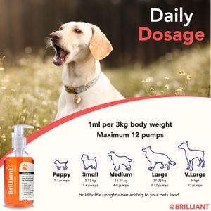 Brilliant Salmon Oil for Pets, 300ml – Pure Omega-3 Supplement