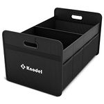 K KNODEL Car Boot Organiser, Foldable Car Boot Storage, Automotive Consoles & Organisers, Car Boot Storage Organiser with Reinforced Handles (Medium, Black)