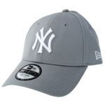 New Era Men's MLB Basic NY Yankees 39Thirty Stretch Back Baseball Cap Grey/White