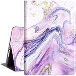 Vimorco Slim Case for ipad 9th / 8th / 7th Generation 2021/2020 / 2019, Ipad 10.2 inch Case, Shockproof PU Leather Adjustable Stand Cover for Apple ipad 7/8/9 Gen, Purple Quicksand