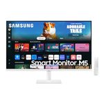 Samsung 32 inch M5 White FHD Smart Monitor with Smart TV Apps, Gaming Hub, Multiple ports (LS32DM501ENXZA) [Canada Version] (2024)