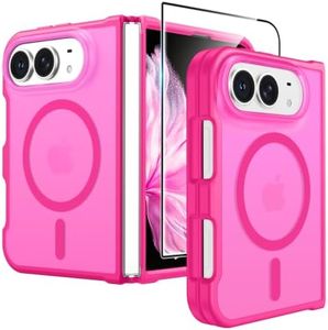 FNTCASE for iPhone Duo Case Hot Pink: Translucent Fit for MagSafe