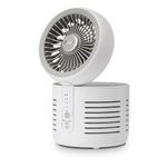 Crane 2-in-1 Air Purifier and Desk Top Fan, White, Standard, (EE-5073)