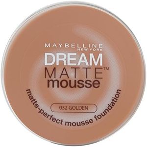 Maybelline Dream Matte Mousse 32 Golden Cazuela Crema - base de maquillaje (Golden, Piel mixta, Piel normal, Piel sensible, Piel grasosa, Cazuela, Crema, Mate, 57 mm)