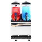 Uargd Commercial Frozen Drink Machine, 15Lx2 Dual Tank Slush Maker, 120 Cups Stainless Steel Smoothie and Frozen Beverage Dispenser for Home Gatherings, Restaurants, Cafes, and Bars