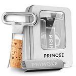 Primoxe Ah So Two Prong Wine Cork Remover with Bottle Opener - Professional Stainless Steel Puller - Extractor for Opening & Vintage Collecting - Perfect for Connoisseurs & Collectors to Uncork