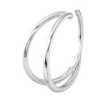 HighSpark 925 Silver Nose Ring for Women | 92.5 Sterling Silver & Stunning Shine | Lovely Gift for Women & Girls - Double Line