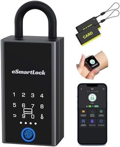 Anweller Lock Box for Keys with Code, Fingerprint RFID Smart Bluetooth Key Hider, Outdoor Waterproof Combination Lockbox for Realtor, Hosts, Keys Safe Storage, Hide a Key, Door Hanging & Wall Mount
