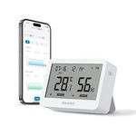 INKBIRD Bluetooth Smart Thermo-Hygrometer ITH-21-B Indoor Thermometer and Hygrometer 6-in-1 Temperature and Humidity Monitor with APP Control Custom Comfort Levels 2 Years History Export