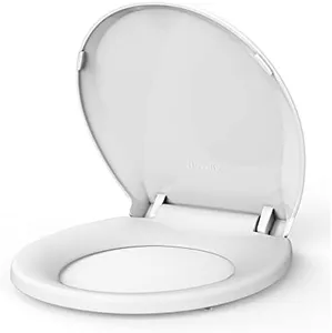 GarveeTech Toilet Seat, Sturdy Round Toilet Seat With Soft Close Mechanism - Effortless Installation and Cleaning, Secure Fit for Most Toilets - Classic White Finish