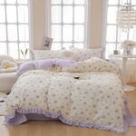 HighBuy Boho Ruffle Duvet Cover Que