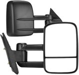 YITAMOTOR Towing Mirrors Compatible with 2007-2013 Chevy Silverado 1500 Avalanche Tahoe, 2007-2014 GMC Yukon XL 1500/2500, Sierra 2500 HD/3500 HD Manual Adjusted Telescoping Foldable