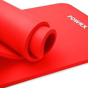 POWRX 1/2" Thick Yoga Mat - Set of 3 Exercise Mats in 3 Width Options with Carry Strap and Bag - Non-Slip Workout Mats for Men and Women - Home Fitness, Pilates, Gymnastics, Gym Equipment