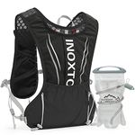 IX INOXTO Running Hydration Vest for Men Women Water Backpack for Running 3L Running Hydration Pack for Trail Running Marathon Race Hiking (black-white)