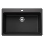 Blanco 403598 Liven SILGRANIT 33" Super Single Dual Mount Kitchen Sink, Anthracite