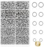 PAXCOO 4600Pcs Silver Jump Rings wi