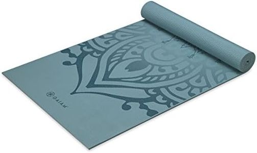 Gaiam Yoga Mat Premium Print Extra Thick Non Slip Exercise & Fitness Mat for All Types of Yoga, Pilates & Floor Workouts, Niagara, 6mm,68" L x 24" W x 6mm Thick