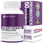 50 BILLION Daily Probiotic for Men & Women, 15 Strains Active Culture. Relieves Bloating and Constipation, Improved Digestion and Gut Health Supplement, Non-GMO, Vegan, Gluten Free. 60 Powerful Easy to Swallow Capsules.