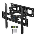 PERLESMITH Full Motion TV Wall Mount for 26-65 inch TVs, TV Mount up to 99lbs Max VESA 400x400mm, Wall Mount TV Bracket with Dual Articulating Arms Swivel Tilt Extension Fits 8″/16″ Wood Studs, PSMFK4