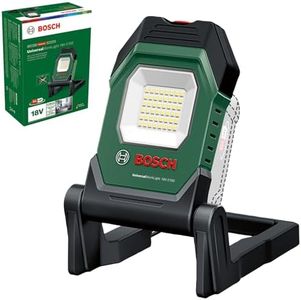 Bosch 18V Cordless Battery-Powered LED Work Light/Construction Site Lamp/Mobile Spotlight Without Battery, 3 Brightness Levels, Max. 2100 Lumens, Adjustable Head (UniversalWorkLight 18V-2100)