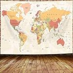 ICTEISOM World Map Tapestry for Kid