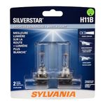 SYLVANIA - H11B SilverStar - High Performance Halogen Headlight Bulb, High Beam, Low Beam and Fog Replacement Bulb, Brighter Downroad with Whiter Light (Contains 2 Bulbs)