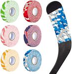 Deekin 6 Rolls Hockey Tape USA Flag Camo Lacrosse Stick Tape Waterproof Non Slip Hockey Stick Tape Athletic Sports Stick Baseball Tape, 1'' x 27 Yards/Roll (Vivid Style)
