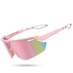 Lamicall Polarized Sports Sunglasses for Men Women, [24g Ultralight] [Adjustable Nose Pad] UV400 Protection Sun Glasses for Cycling Running Baseball Fishing Golf Beach Volleyball, Gifts for Mom Men