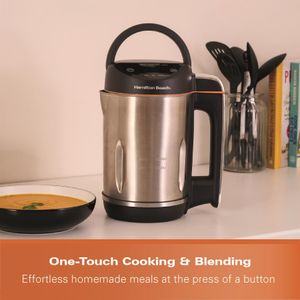 Hamilton Beach 3-in-1 Soup Maker – Blender, Cooker, Stainless Steel