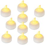 Yakpo 36 Pack Flameless LED Floating Waterproof Tealight Candles, Battery Operated Outdoor Warm White Flickering Votive Tea light Candles Bulk for Wedding Centerpiece, Vase, Pond, Tub, SPA Decorations