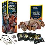 National Geographic Rock Tumbler Refill Kits - 1 Lb Mix of Rocks for Tumbling, 5 Jewelry Fastenings & Rock Polishing Grit