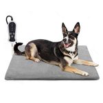 RC SLL Heated Pet Bed Pad 71 * 46 cm, Heating Pad for Dogs Cats, Waterproof Pet Heated Mat with Smart Thermostat Switch, Puppy Heating Pad for Whelping Box