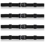4 Pcs Non-Slip Backpack Chest Straps, Heavy Duty Adjustable Adult Universal Backpack Sternum Strap Chest Belt with Quick Release Buckle for Outdoor Camping Hiking Jogging (Black)