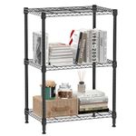 MZG Steel Storage Shelving 3-Tier Utility Shelving Unit Steel Organizer Wire Rack for Home,Kitchen,Office,Garage, 35 D x 60 W x 77 H (cm)