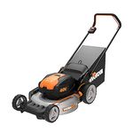 WORX Nitro WG751.3 40V Power Share 20” Push Lawn Mower with Two 4.0Ah High-Capacity Batteries, Black and Orange